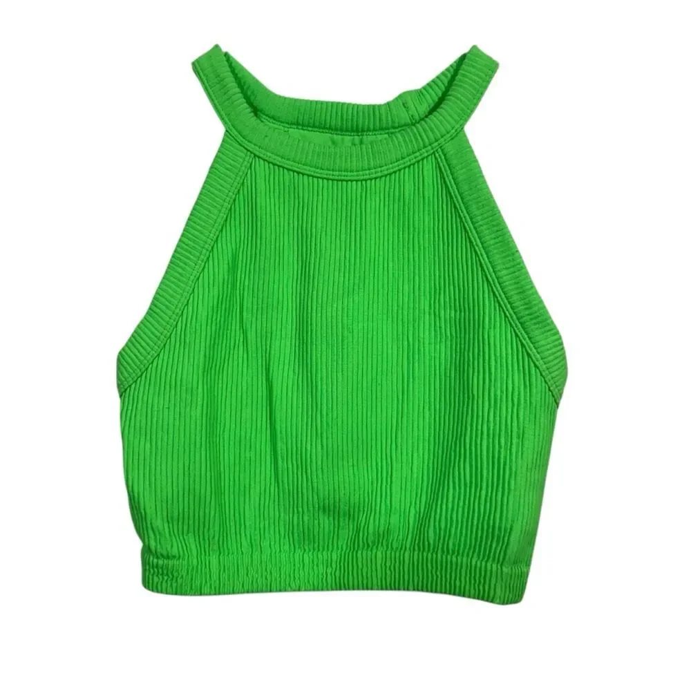 Aerie Super Chill Seamless High Neck Bra Top